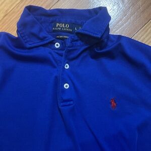 Ralph Lauren Royal Blue Short-Sleeve Polo with Red Pony